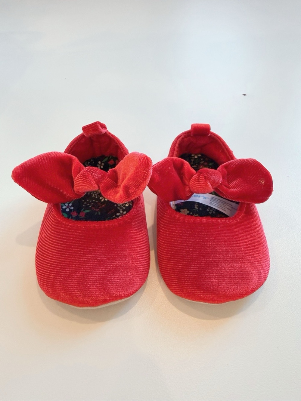 Baby Red Bow Soft Sole Shoes